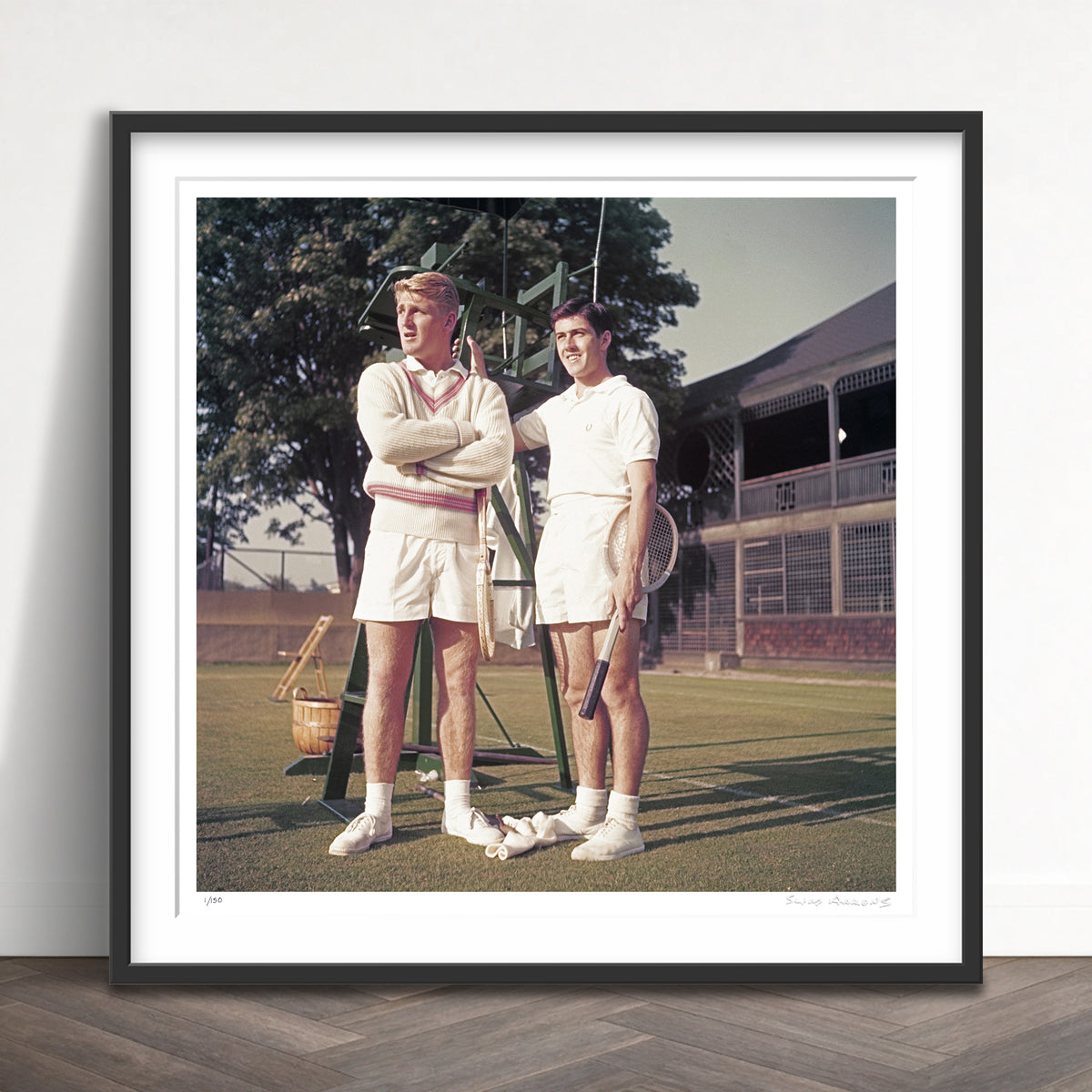 Slim Aarons Limited Edition Estate Stamped oz tennis stars limited edition 3165298 Framed
