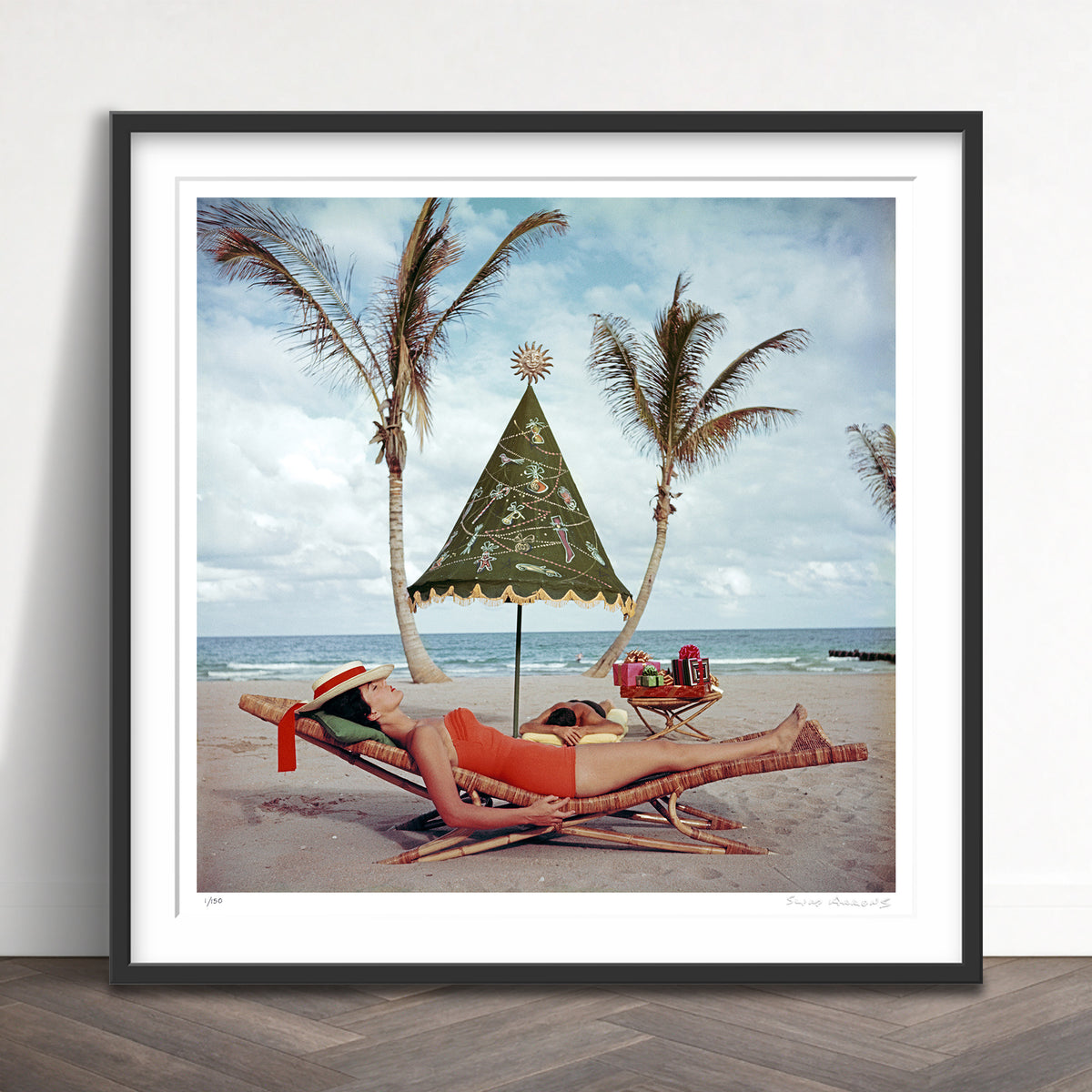 Slim Aarons Limited Edition Estate Stamped palm beach idyll limited edition 1158180847 Framed