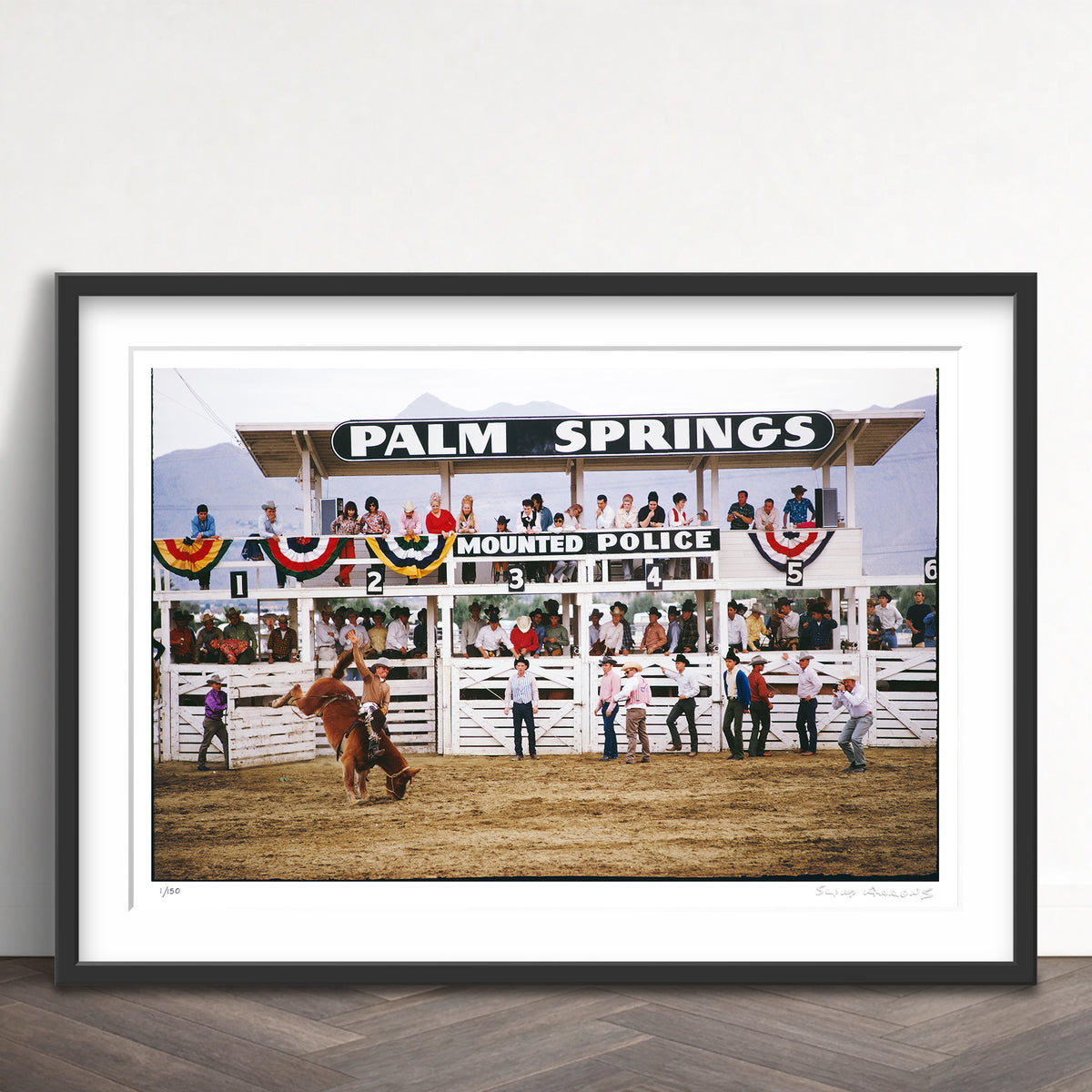 Slim Aarons Limited Edition Estate Stamped palm springs rodeo limited edition 52432995 Framed