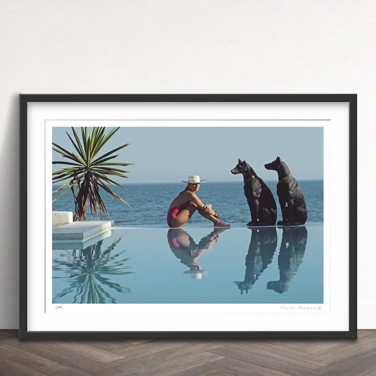 Slim Aarons Limited Edition Estate Stamped pantz pool limited edition 971617606 Framed
