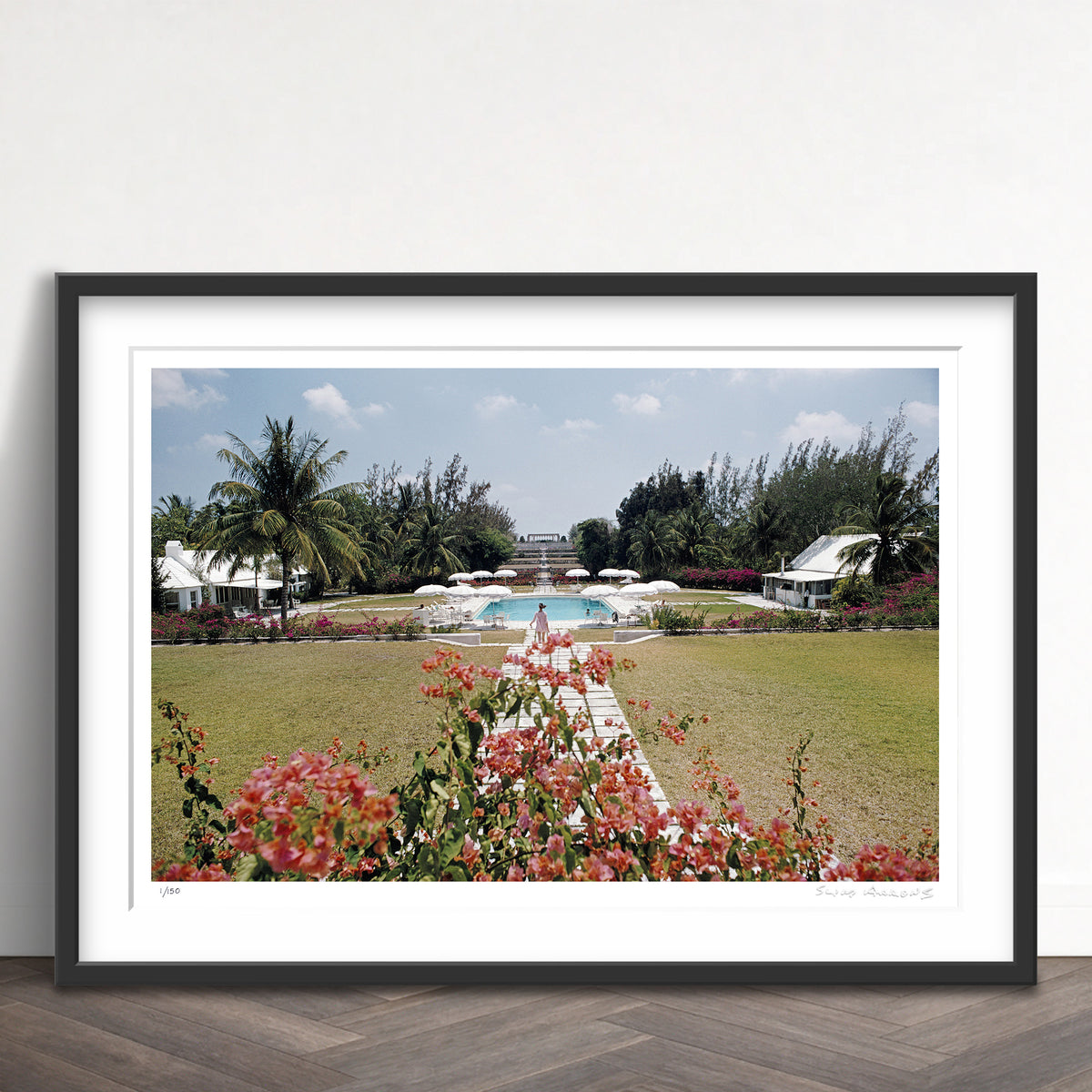 Slim Aarons Limited Edition Estate Stamped paradise island limited edition 146310203 Framed