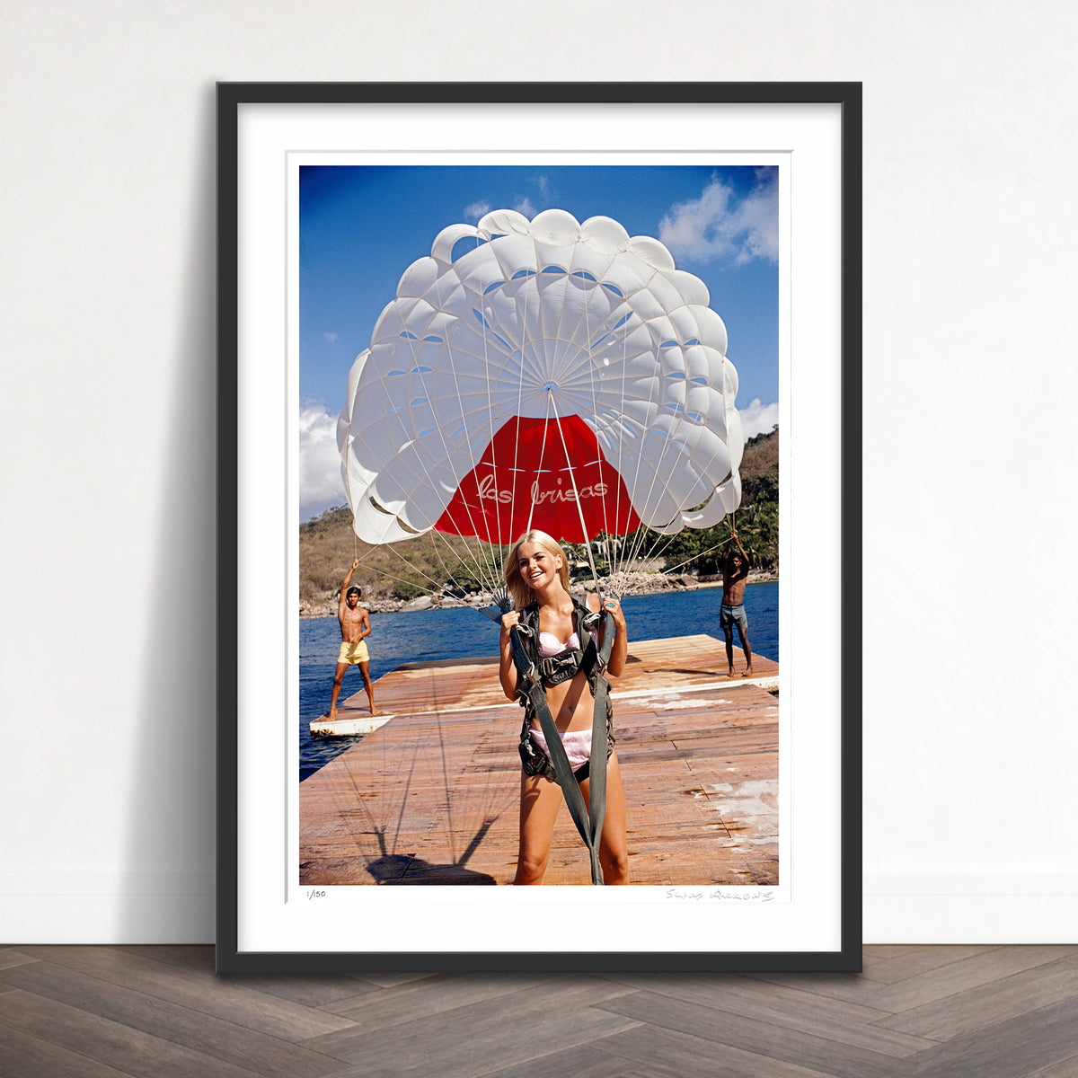 Slim Aarons Limited Edition Estate Stamped paraglider limited edition 2665187 Framed
