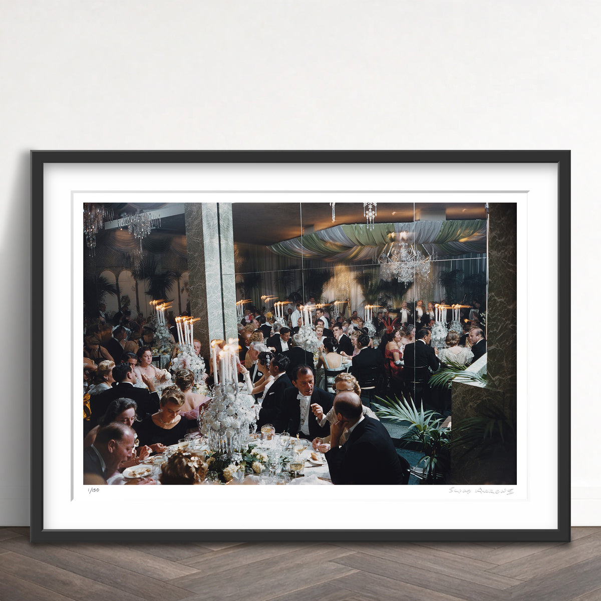 Slim Aarons Limited Edition Estate Stamped party at romanoffs limited edition 670809623 Framed