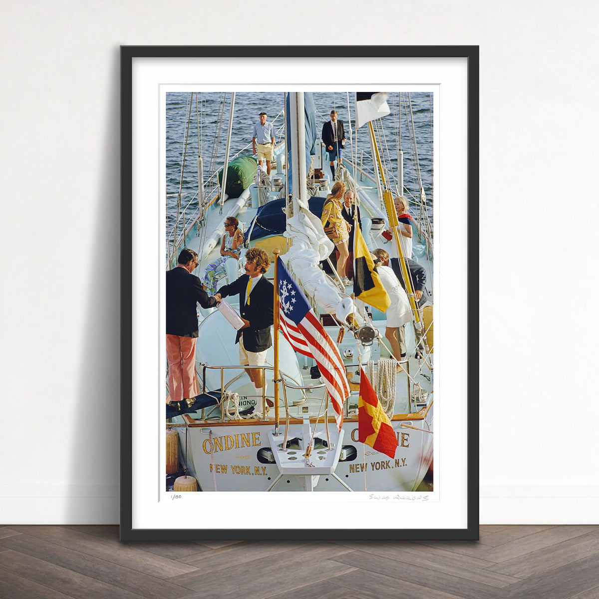 Slim Aarons Limited Edition Estate Stamped party in bermuda limited edition 84941452 Framed