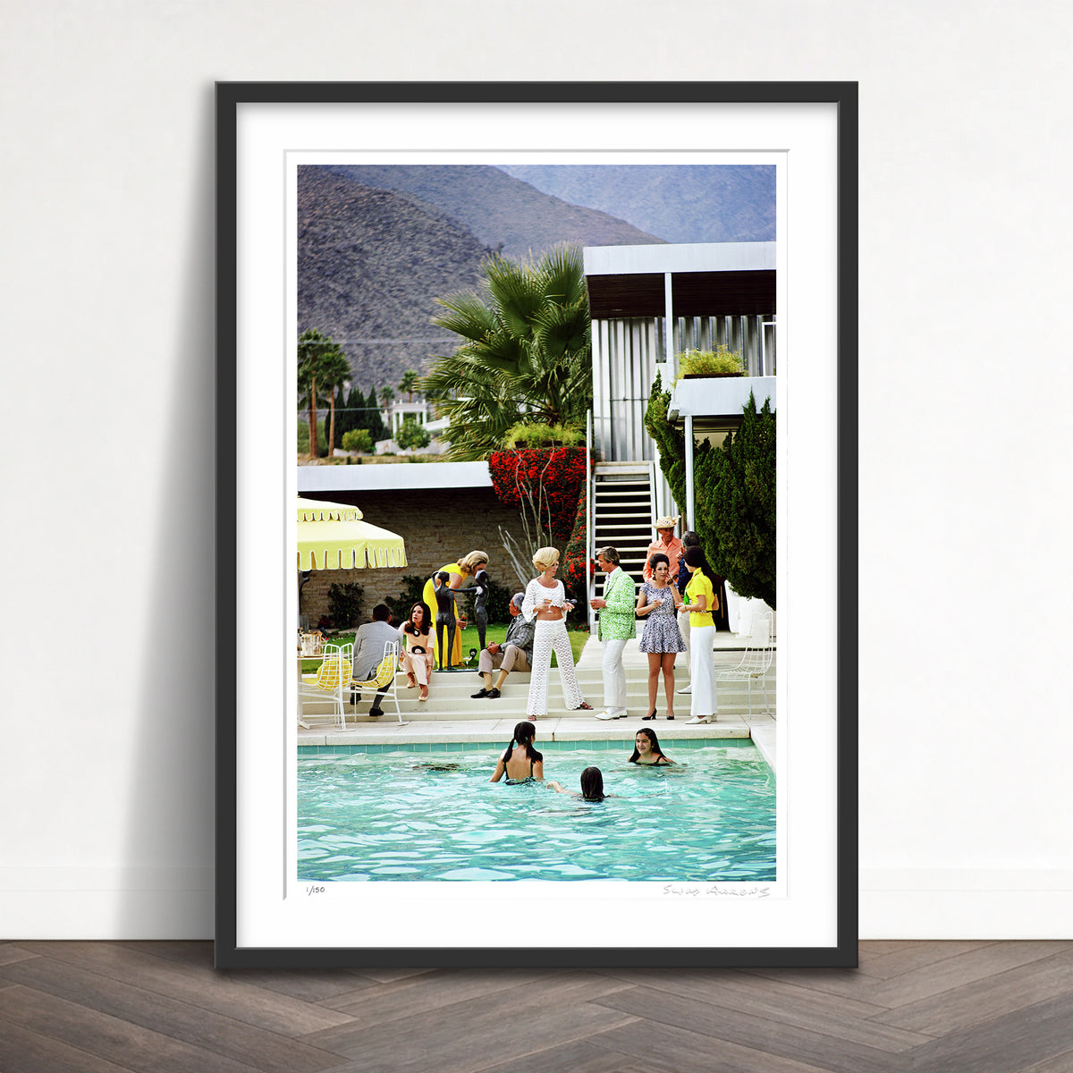 Slim Aarons Limited Edition Estate Stamped party on the steps limited edition 674395529 Framed