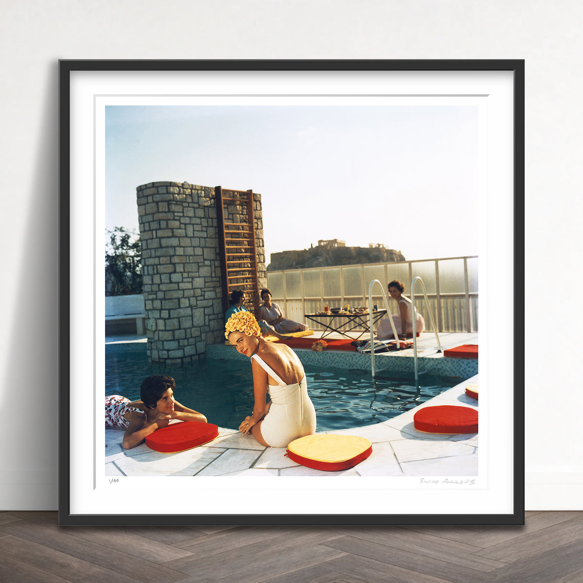 Slim Aarons Limited Edition Estate Stamped penthouse pool limited edition 77440243 Framed