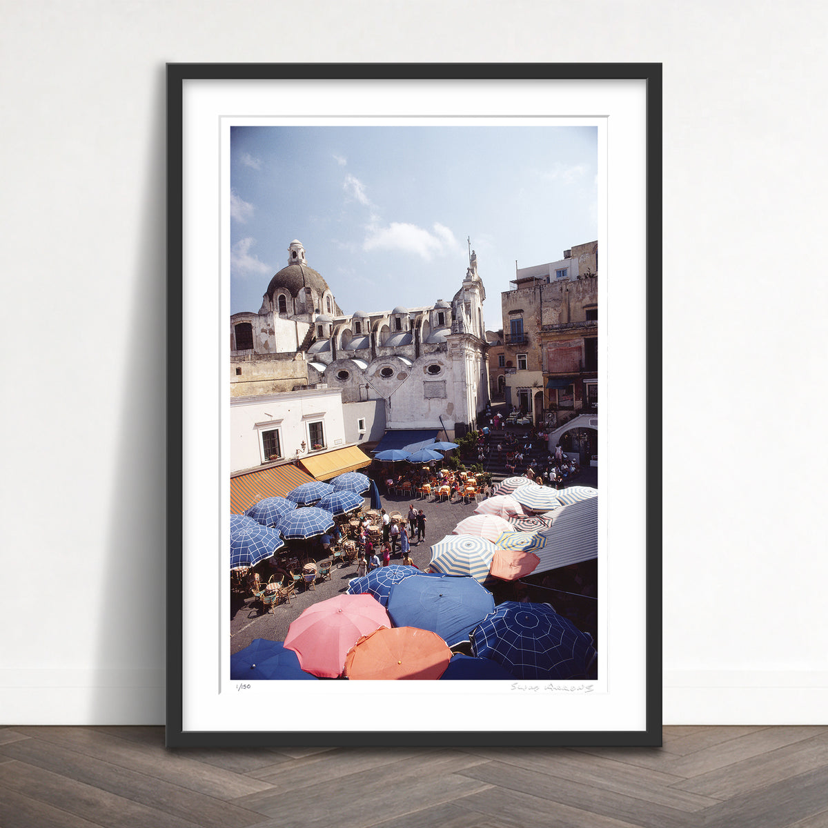 Slim Aarons Limited Edition Estate Stamped piazza umberto limited edition 155762852 Framed