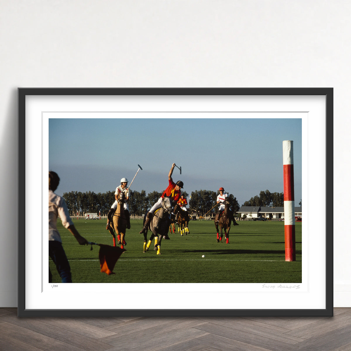 Slim Aarons Limited Edition Estate Stamped polo match limited edition 2190197501 Framed