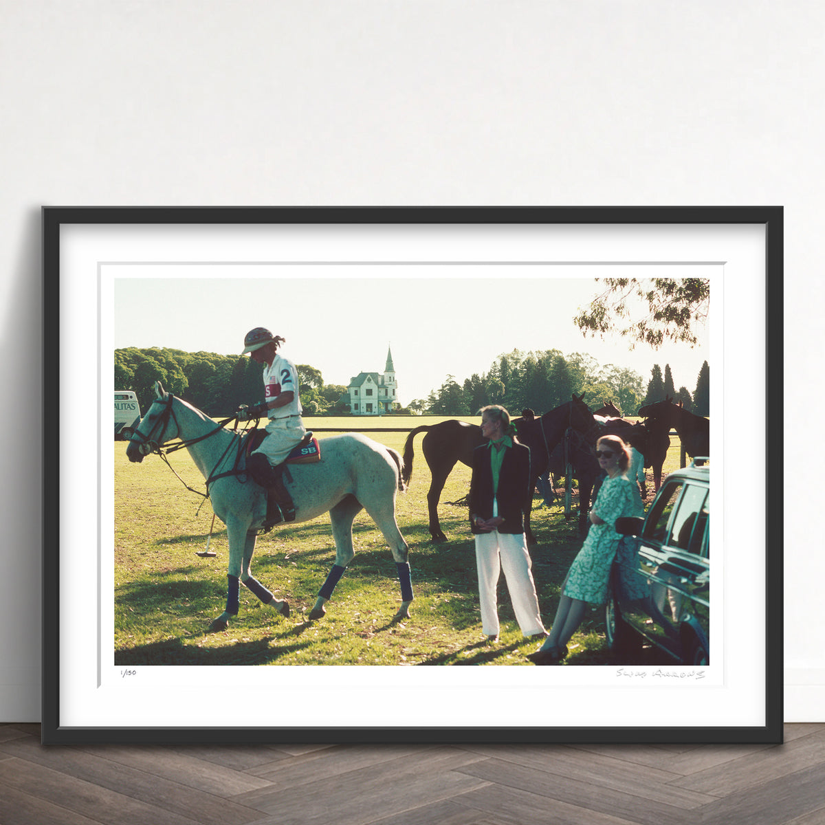 Slim Aarons Limited Edition Estate Stamped polo people limited edition 113915458 Framed
