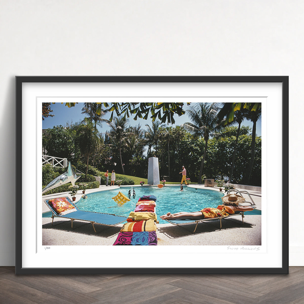 Slim Aarons Limited Edition Estate Stamped pool at four winds limited edition 77442815 Framed