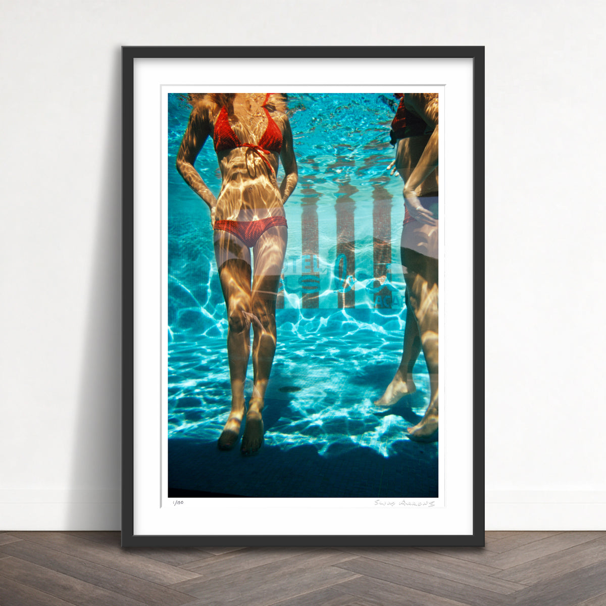 Slim Aarons Limited Edition Estate Stamped pool at las brisas limited edition 77440433 Framed