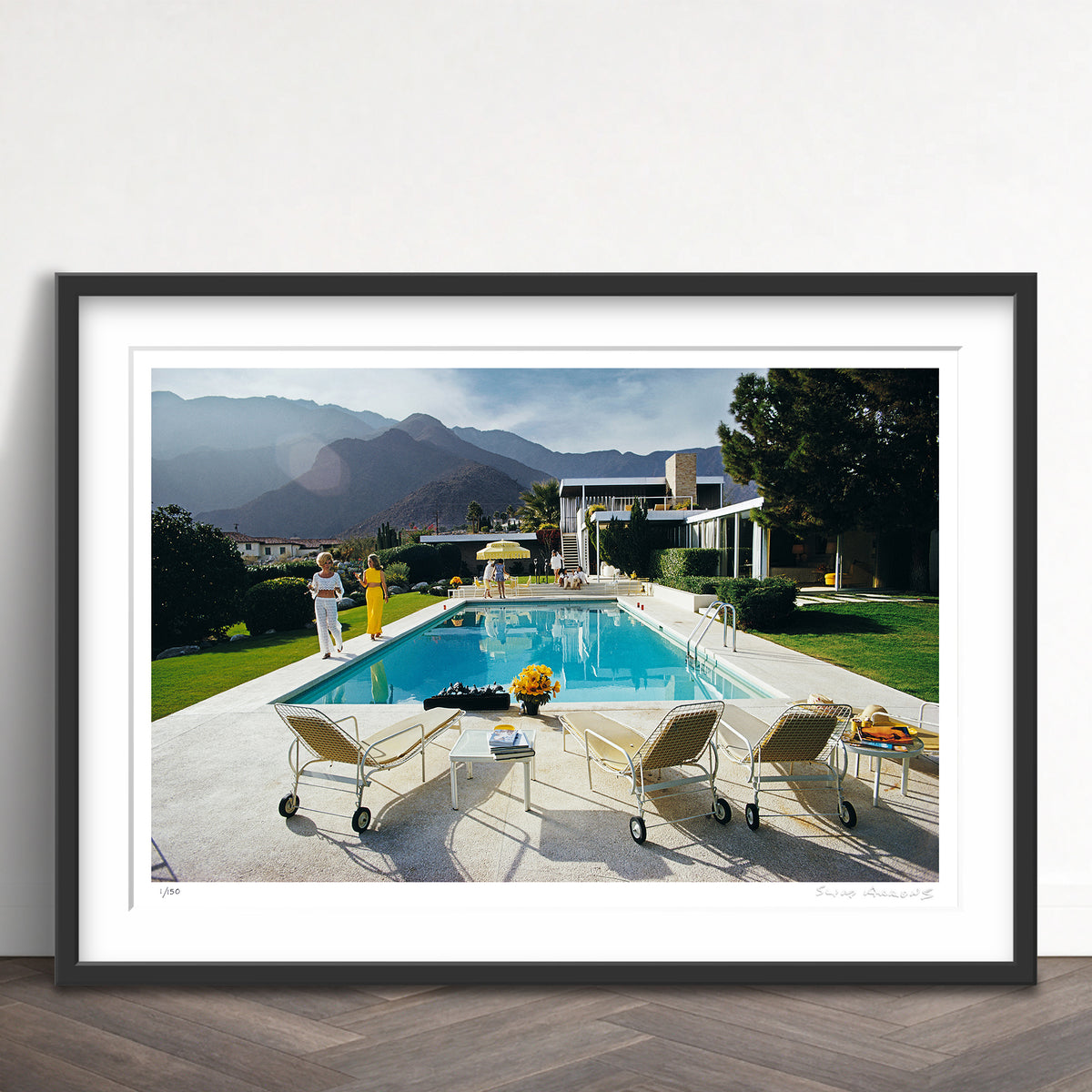 Slim Aarons Limited Edition Estate Stamped poolside catwalk limited edition 604391309 Framed