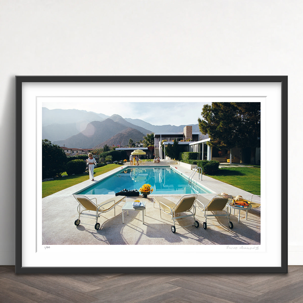 Slim Aarons Limited Edition Estate Stamped poolside dreams limited edition 89441044 Framed