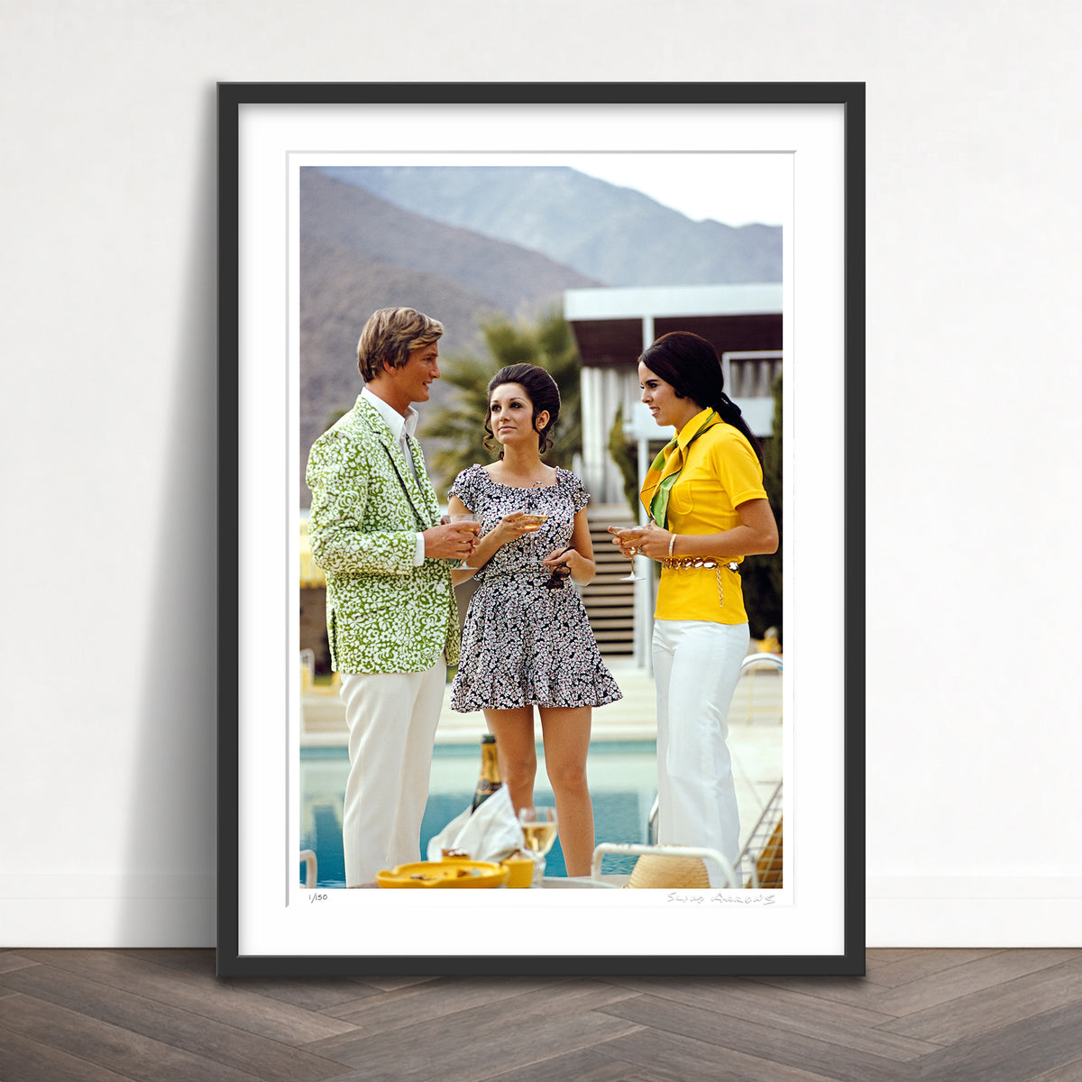 Slim Aarons Limited Edition Estate Stamped poolside fashions limited edition 674384091 Framed