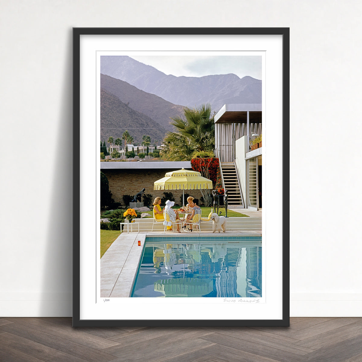 Slim Aarons Limited Edition Estate Stamped poolside friendship limited edition 1317277783 Framed