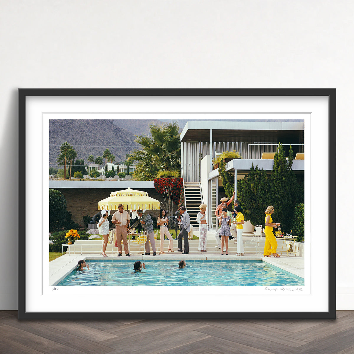 Slim Aarons Limited Edition Estate Stamped poolside host limited edition 534707421 Framed