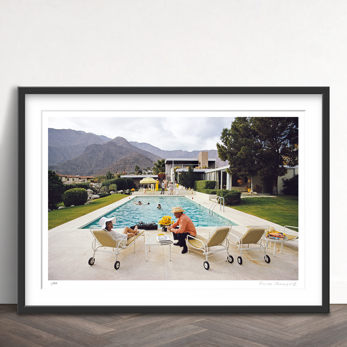 Slim Aarons Limited Edition Estate Stamped poolside interruption limited edition 674395519 Framed