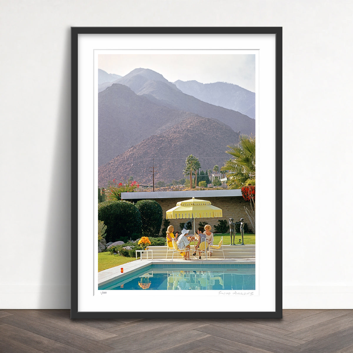 Slim Aarons Limited Edition Estate Stamped poolside scenery limited edition 1317277782 Framed