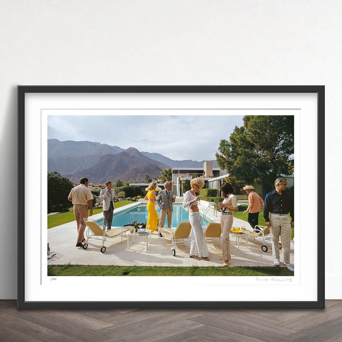 Slim Aarons Limited Edition Estate Stamped poolside style limited edition 604388483 Framed