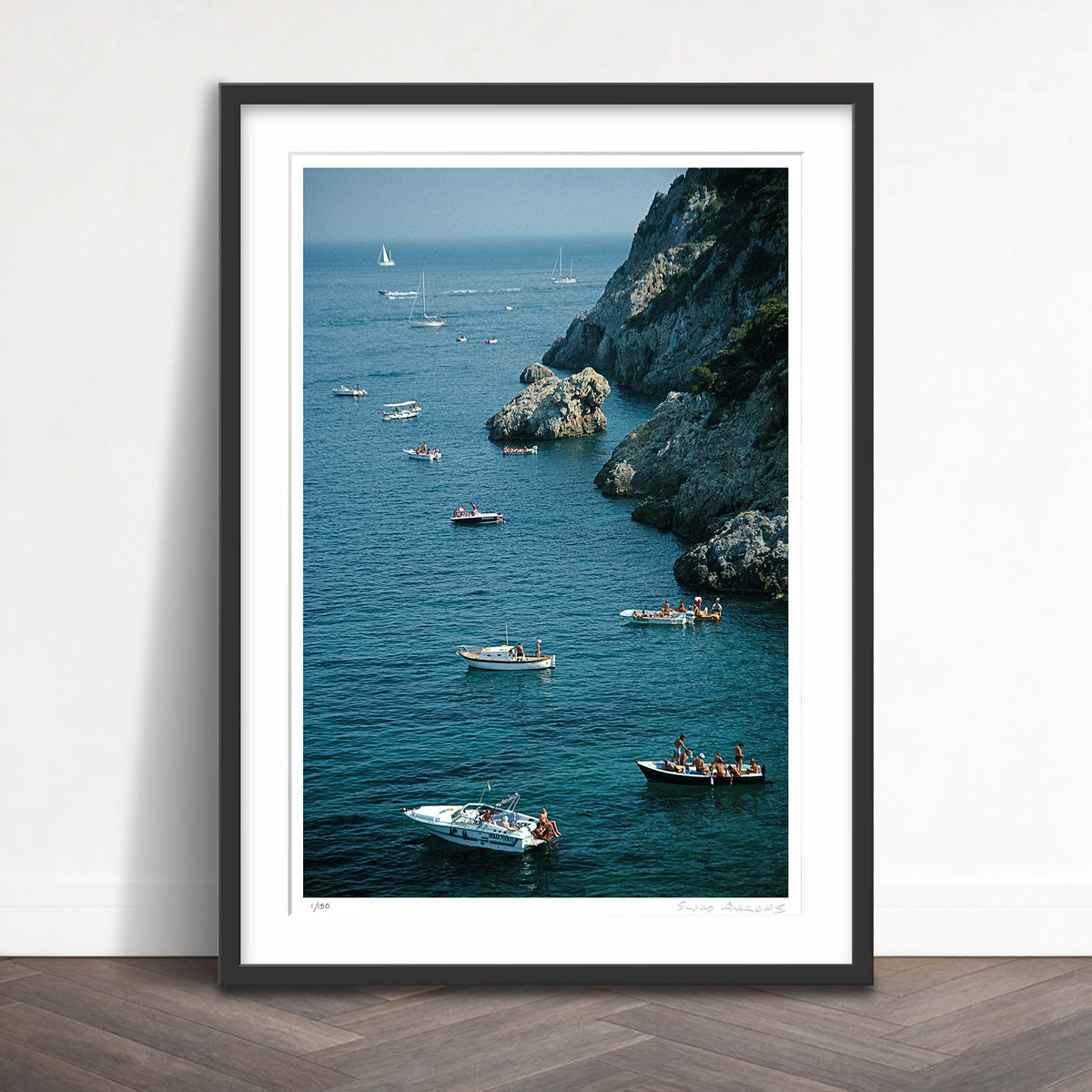 Slim Aarons Limited Edition Estate Stamped porto ercole boats limited edition 88153662 Framed