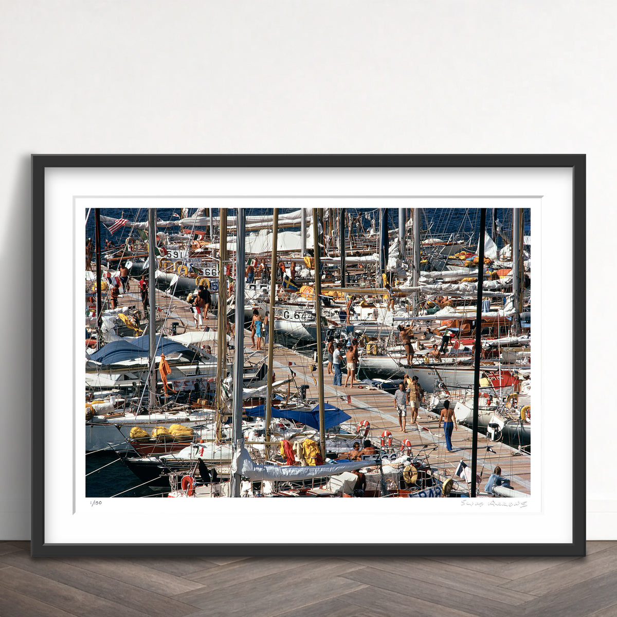 Slim Aarons Limited Edition Estate Stamped porto ercole harbour limited edition 88004061 Framed