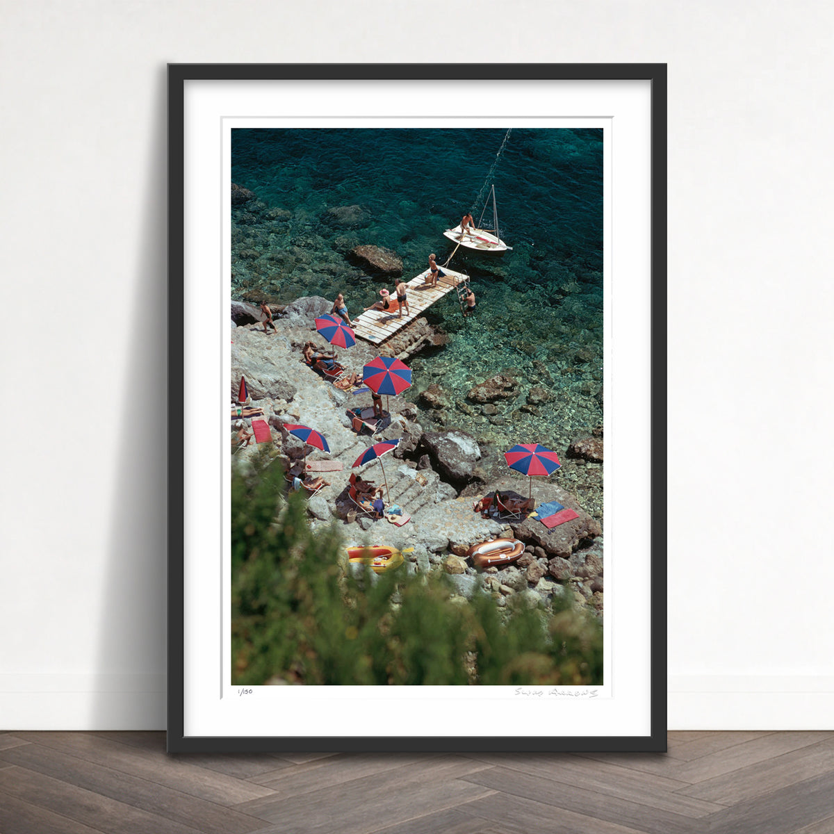 Slim Aarons Limited Edition Estate Stamped porto ercole limited edition 88004128 Framed
