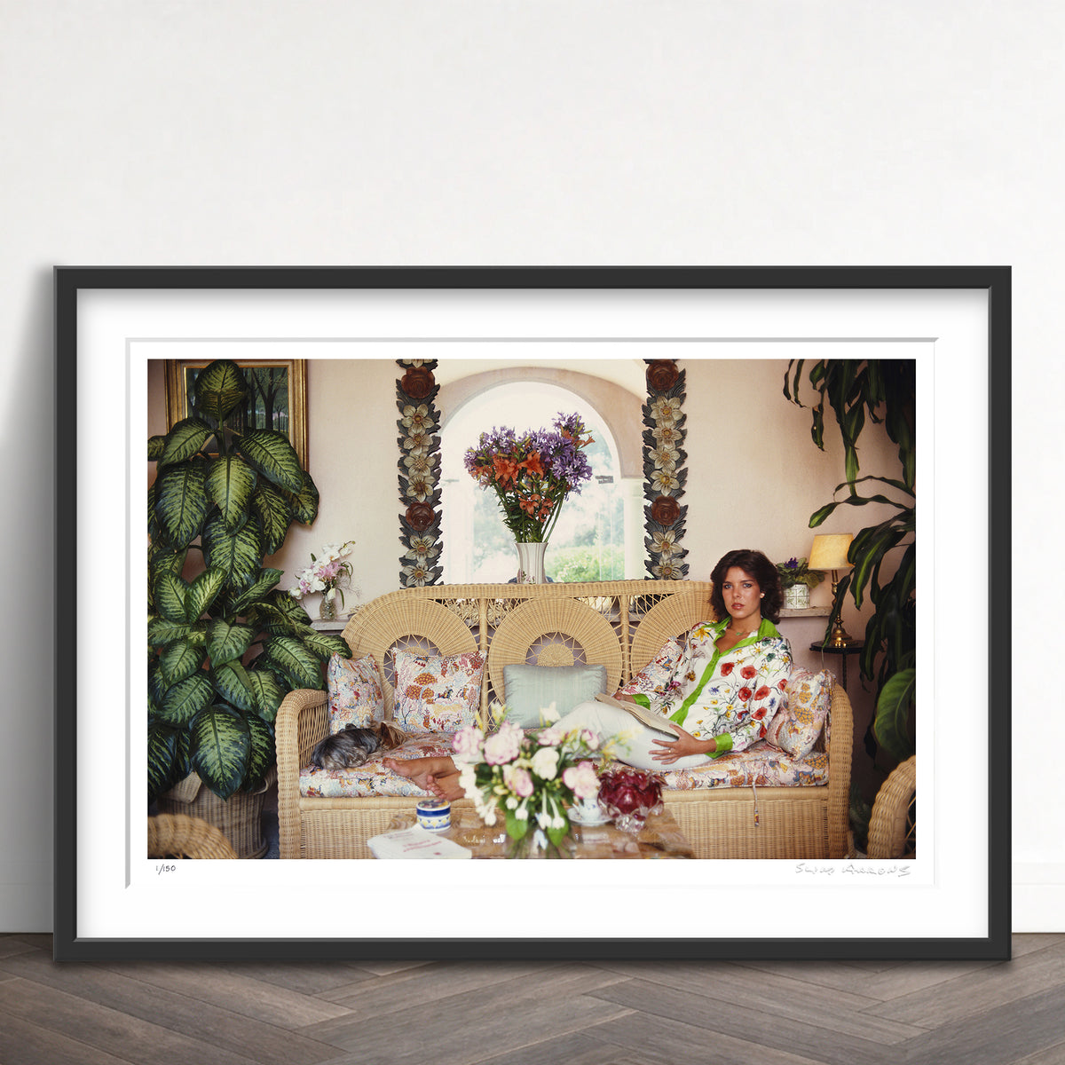 Slim Aarons Limited Edition Estate Stamped princess caroline of monaco limited edition 674383103 Framed