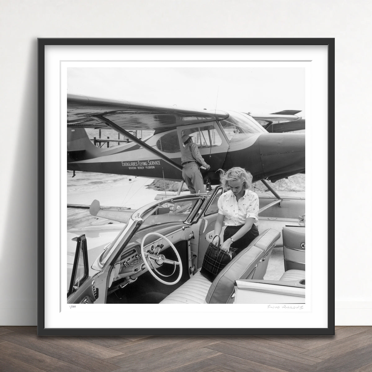 Slim Aarons Limited Edition Estate Stamped private transport limited edition 2694536 Framed