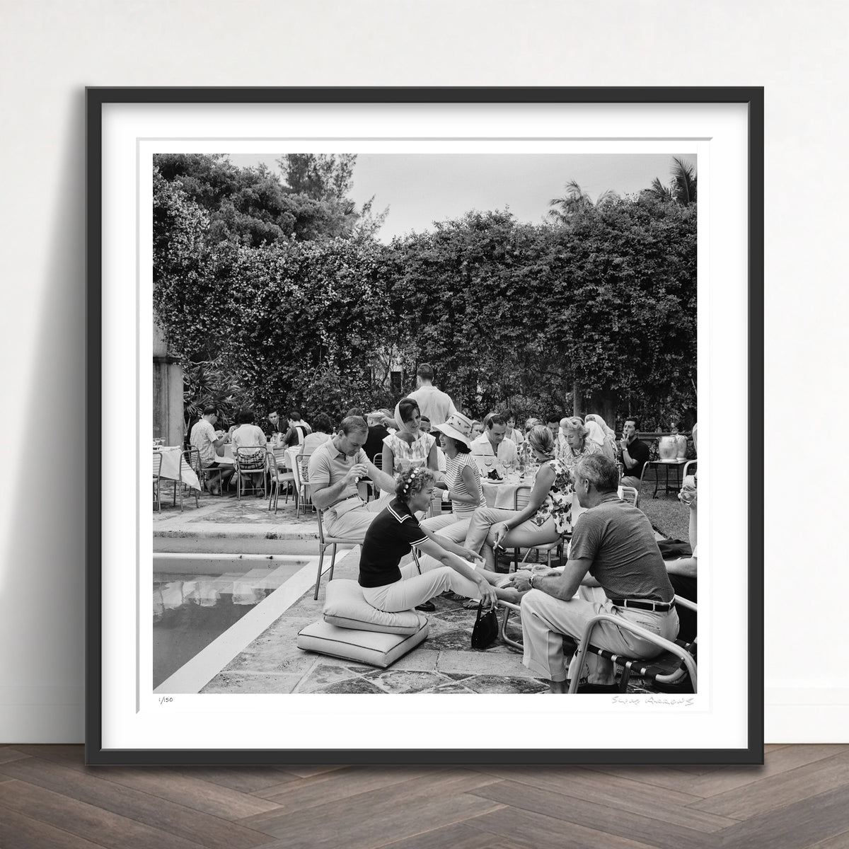 Slim Aarons Limited Edition Estate Stamped pulitzer pool party limited edition 2190197546 Framed