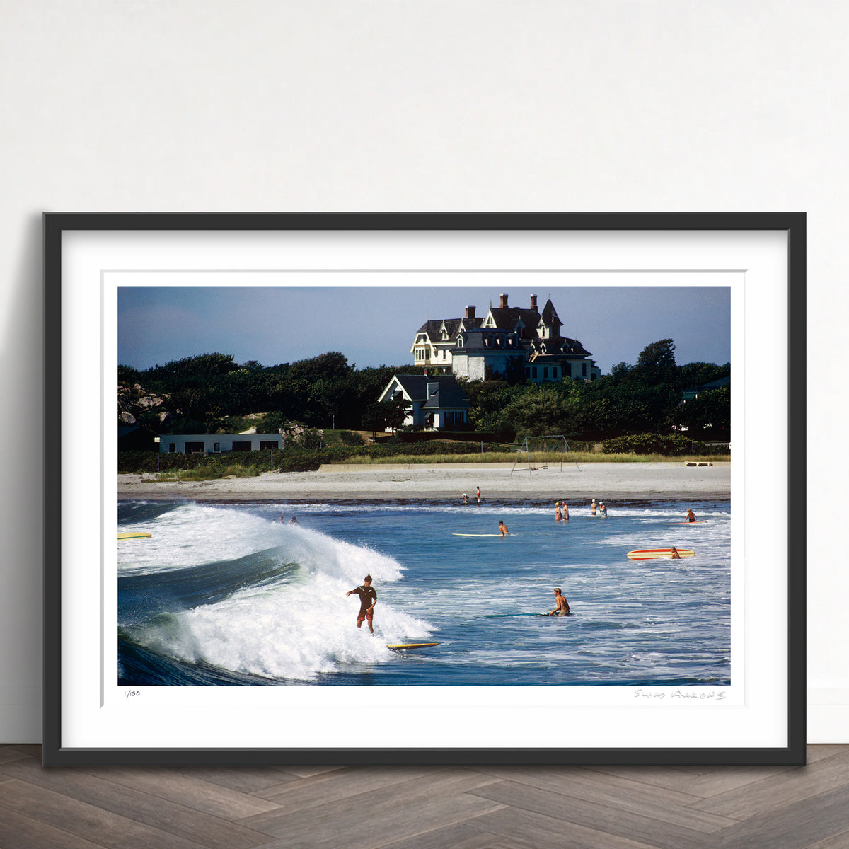 Slim Aarons Limited Edition Estate Stamped rhode island surfers 1 limited edition 120817355 Framed