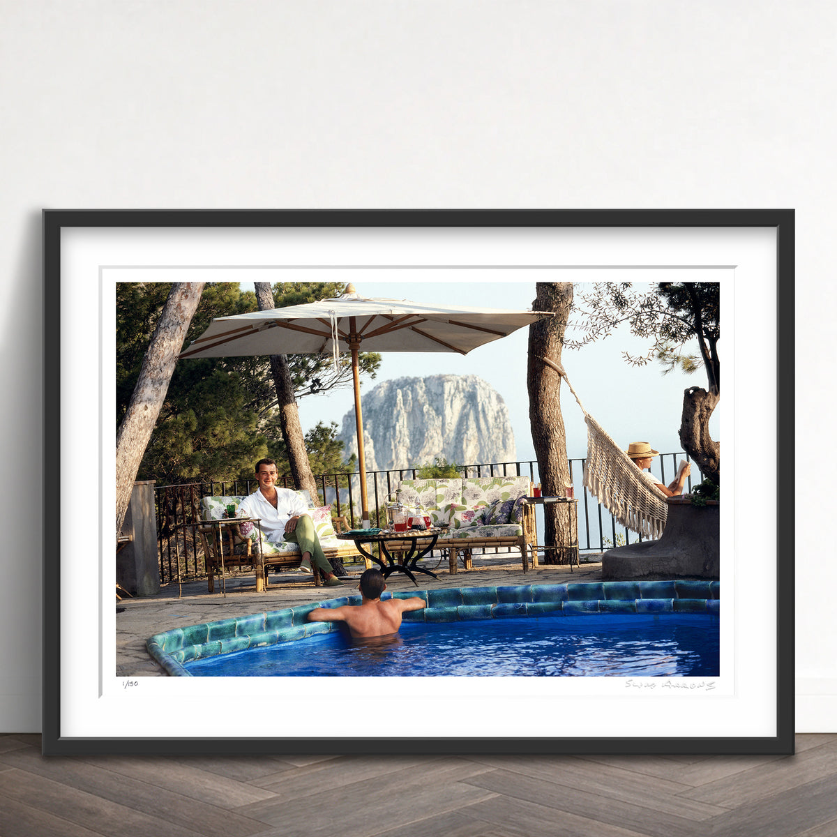 Slim Aarons Limited Edition Estate Stamped ricardo bolliger limited edition 155762923 Framed