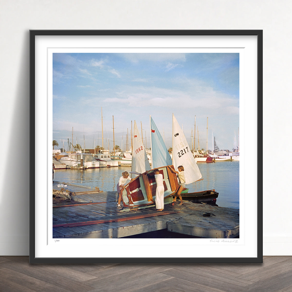 Slim Aarons Limited Edition Estate Stamped sailing dinghy limited edition 120817062 Framed