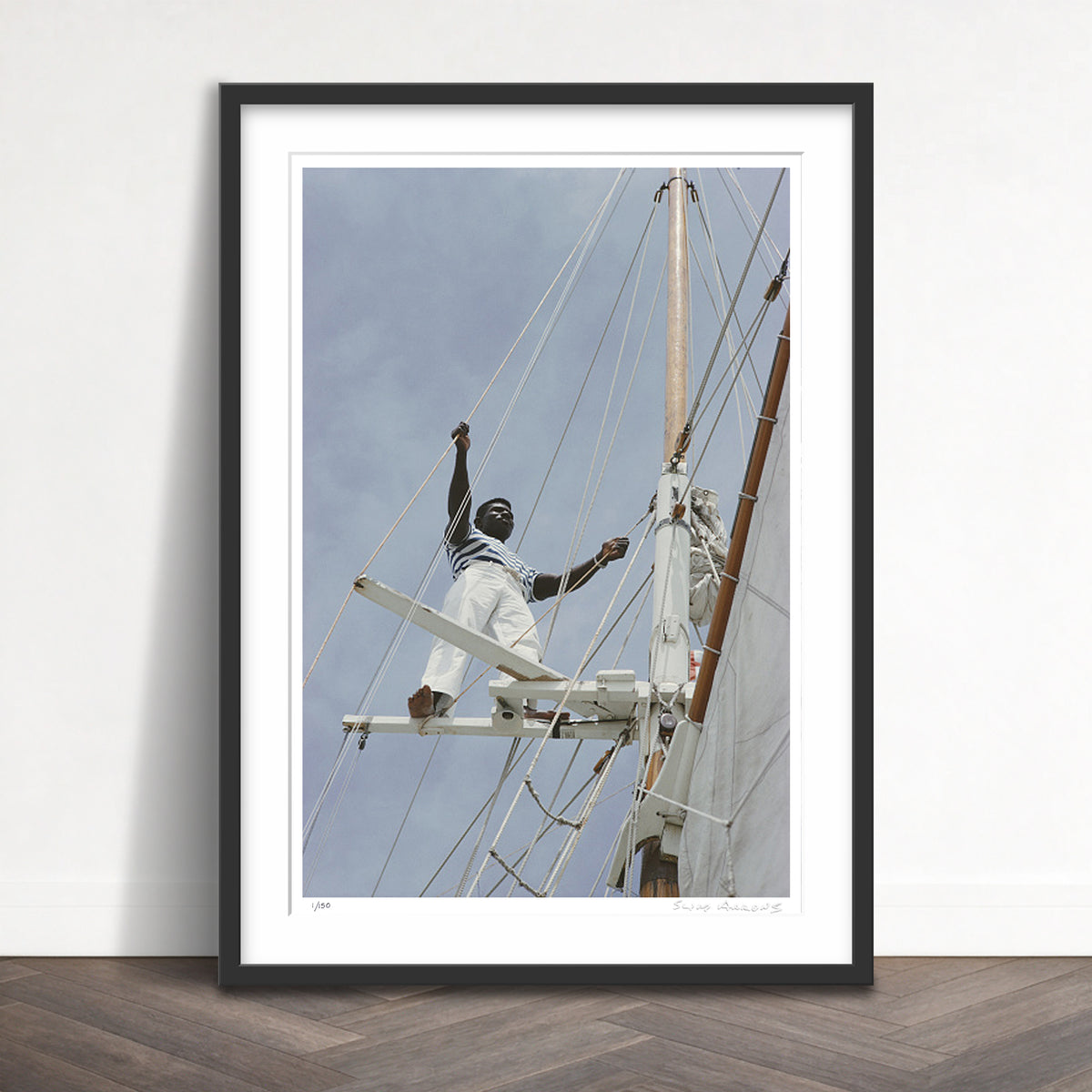 Slim Aarons Limited Edition Estate Stamped sailing in lyford cay limited edition 973325724 Framed