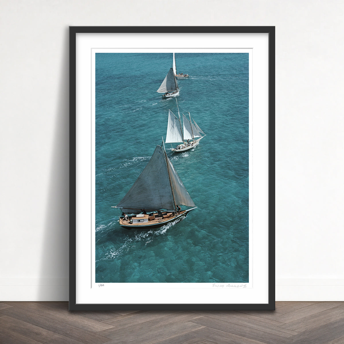 Slim Aarons Limited Edition Estate Stamped sailing in the bahamas limited edition 971617586 Framed