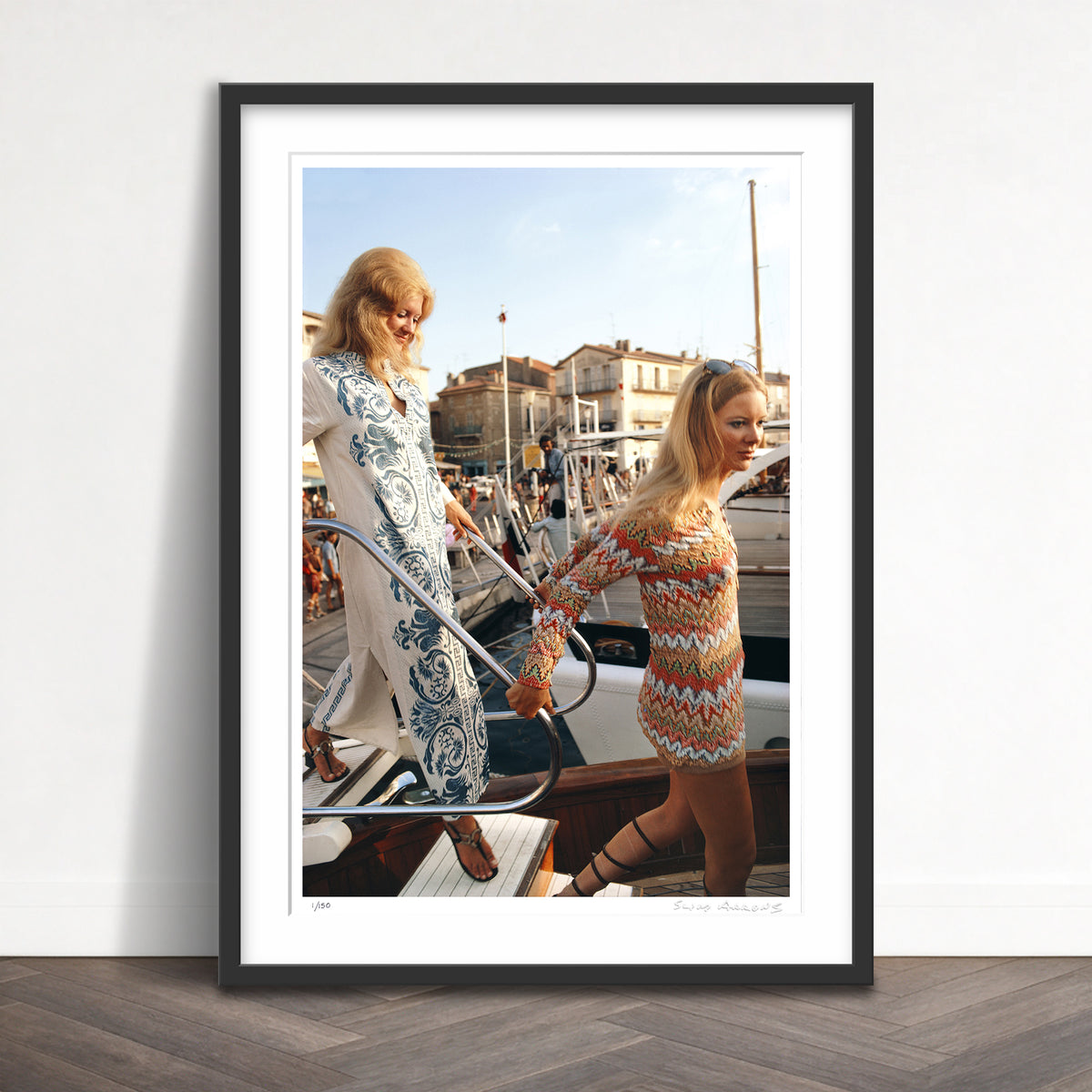 Slim Aarons Limited Edition Estate Stamped saint tropez 2 limited edition 475373741 Framed