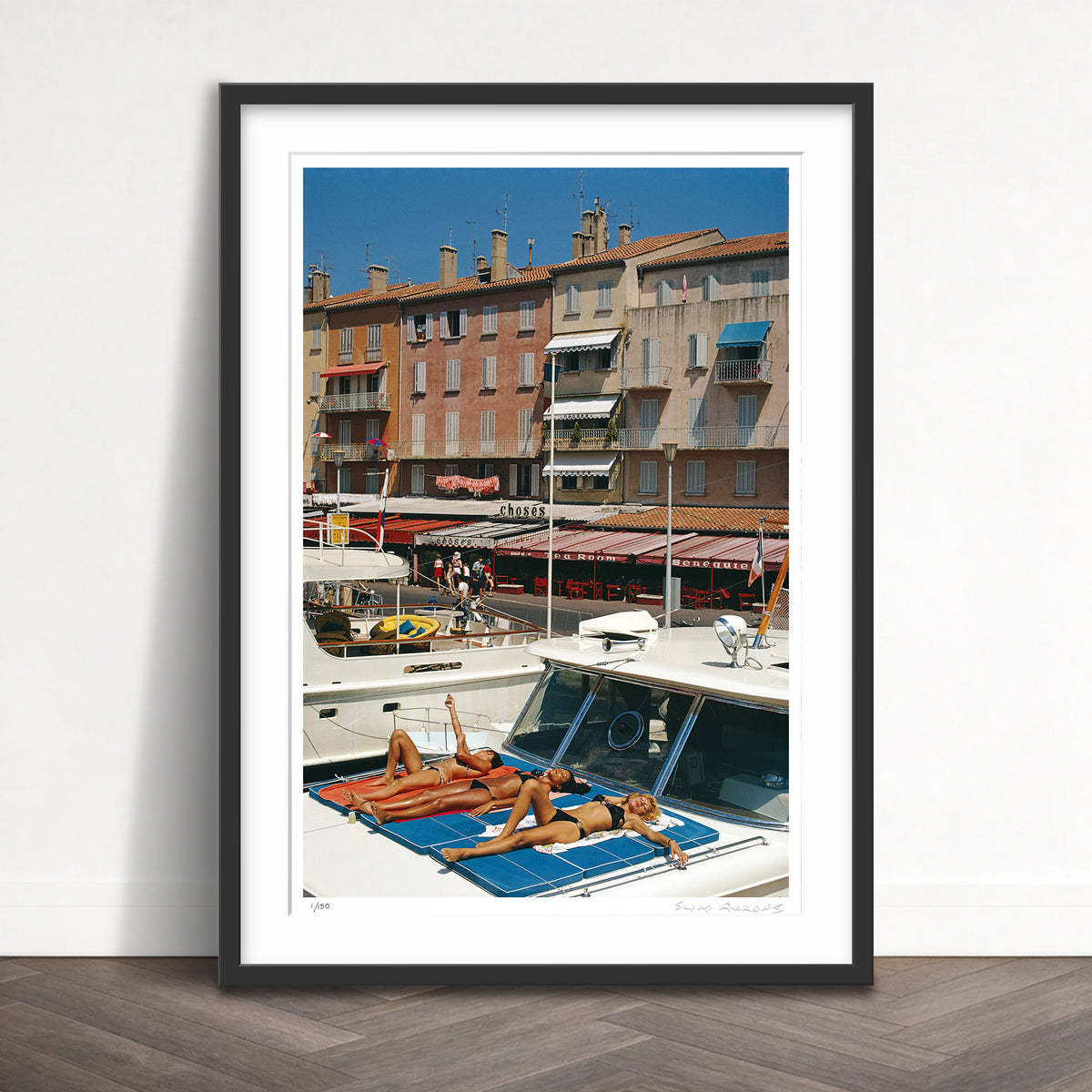 Slim Aarons Limited Edition Estate Stamped saint tropez 4 limited edition 475373743 Framed