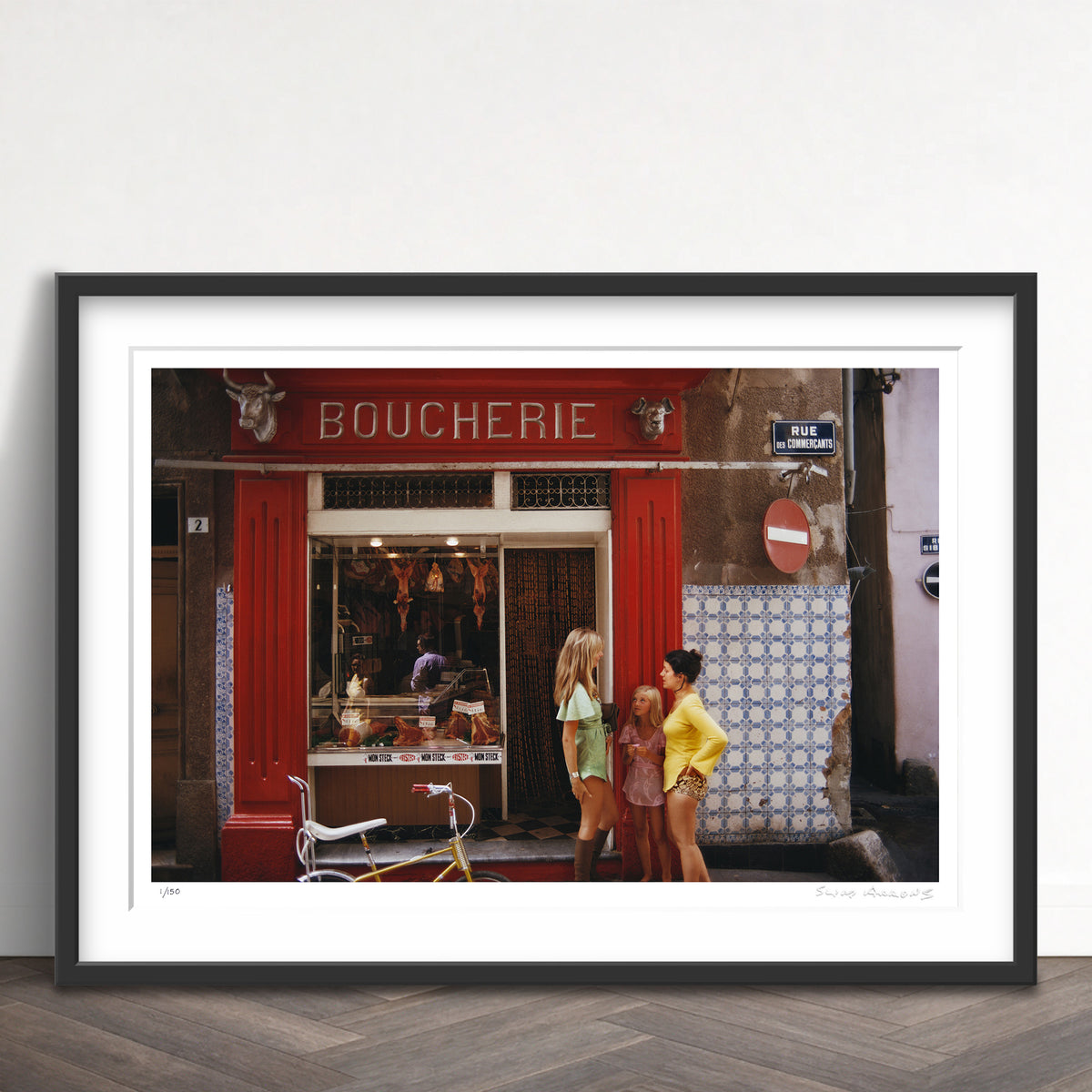 Slim Aarons Limited Edition Estate Stamped saint tropez boucherie limited edition 102061239 Framed