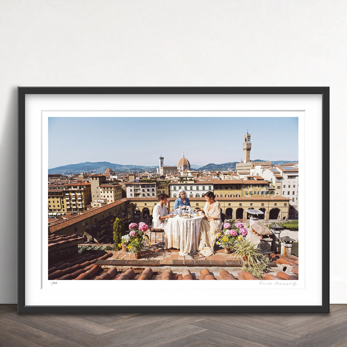 Slim Aarons Limited Edition Estate Stamped santa and serena antonelli limited edition 674396057 Framed