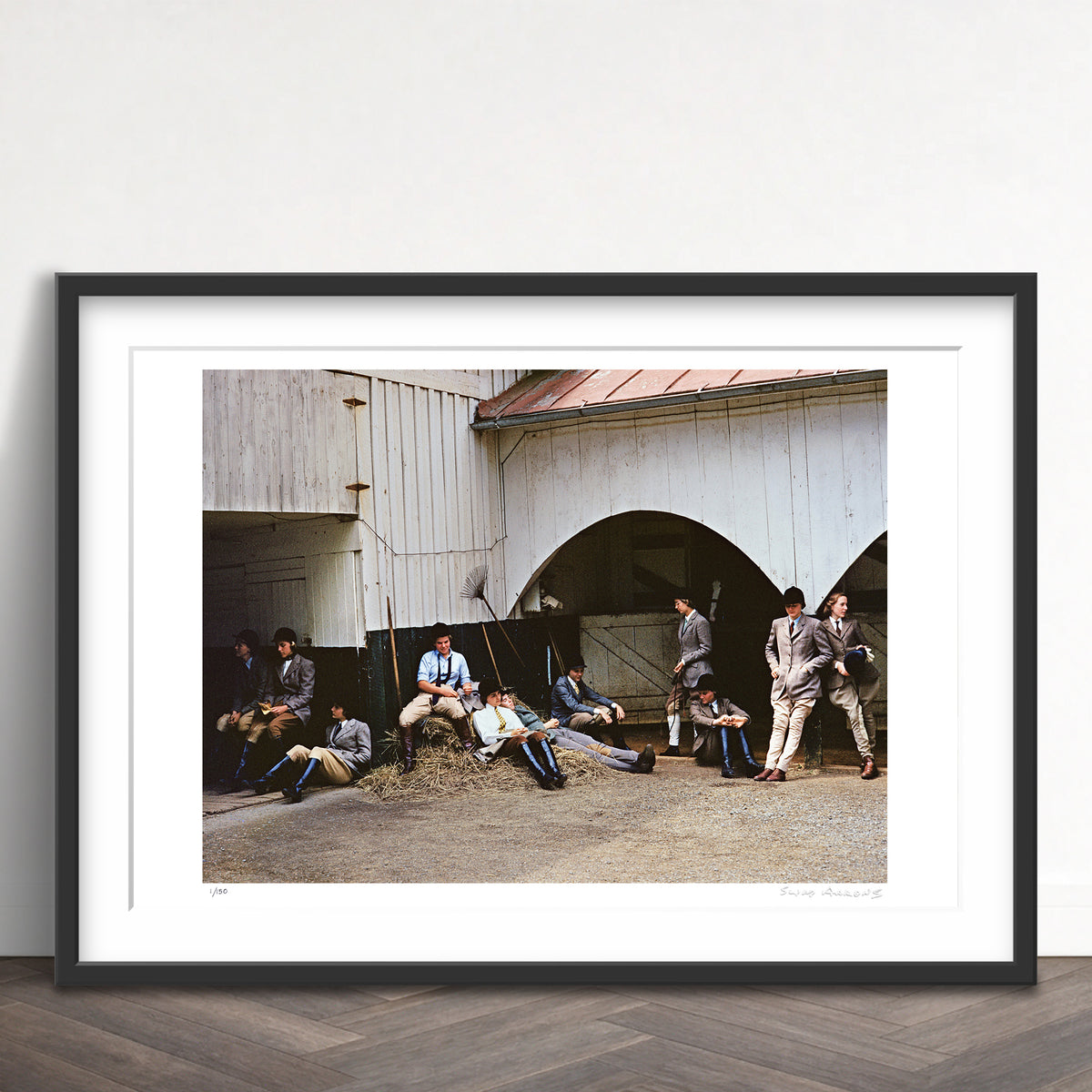 Slim Aarons Limited Edition Estate Stamped school riding limited edition 3088849 Framed