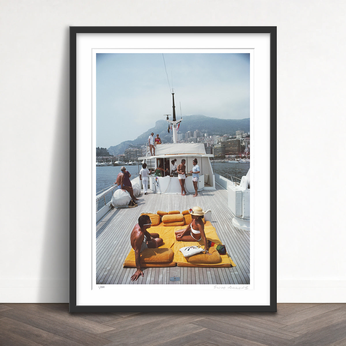 Slim Aarons Limited Edition Estate Stamped scottis yacht limited edition 95738185 Framed