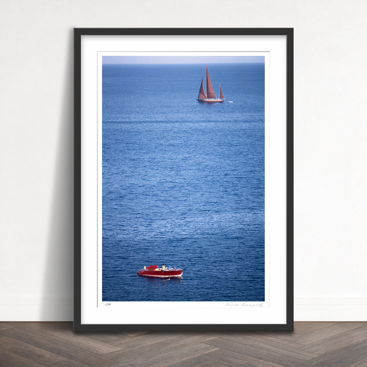 Slim Aarons Limited Edition Estate Stamped ships that pass limited edition 88154790 Framed