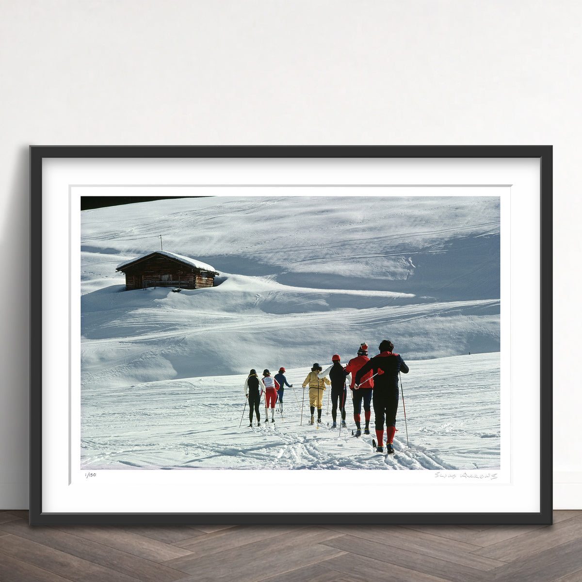 Slim Aarons Limited Edition Estate Stamped skiers in lech limited edition 954560942 Framed
