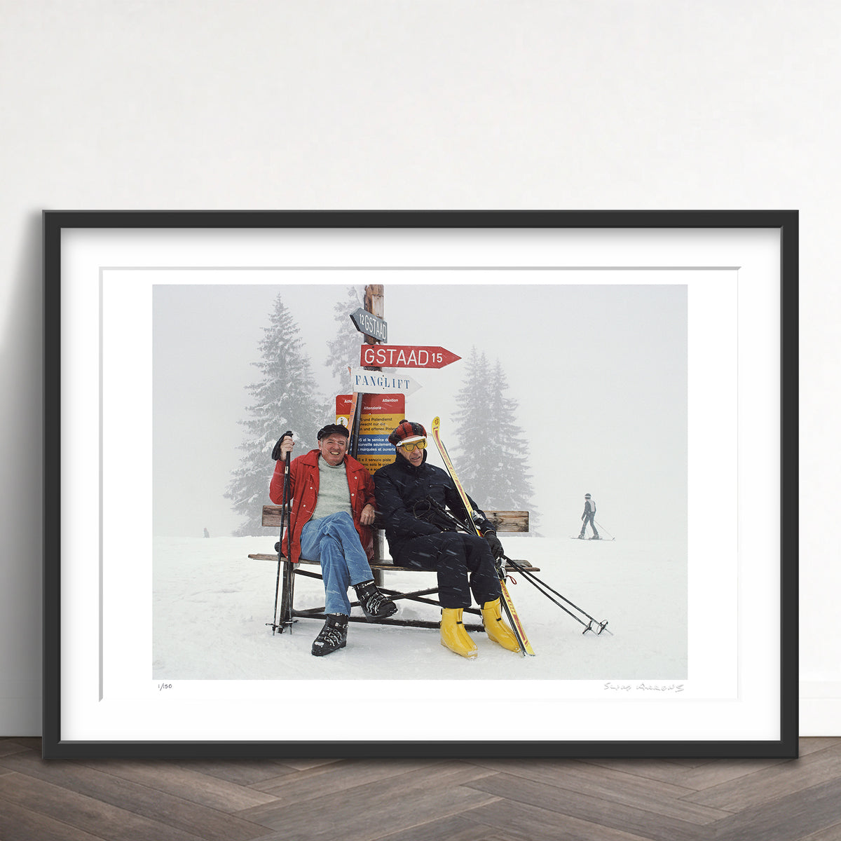 Slim Aarons Limited Edition Estate Stamped skiing holiday limited edition 2694737 Framed