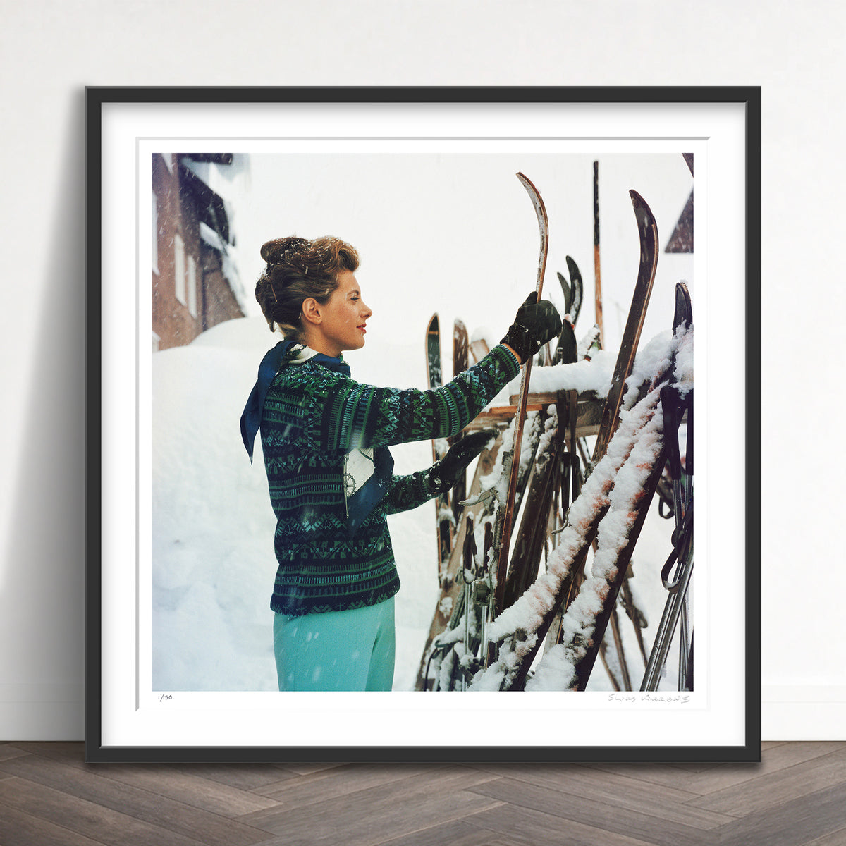 Slim Aarons Limited Edition Estate Stamped skiing princess limited edition 2694742 Framed