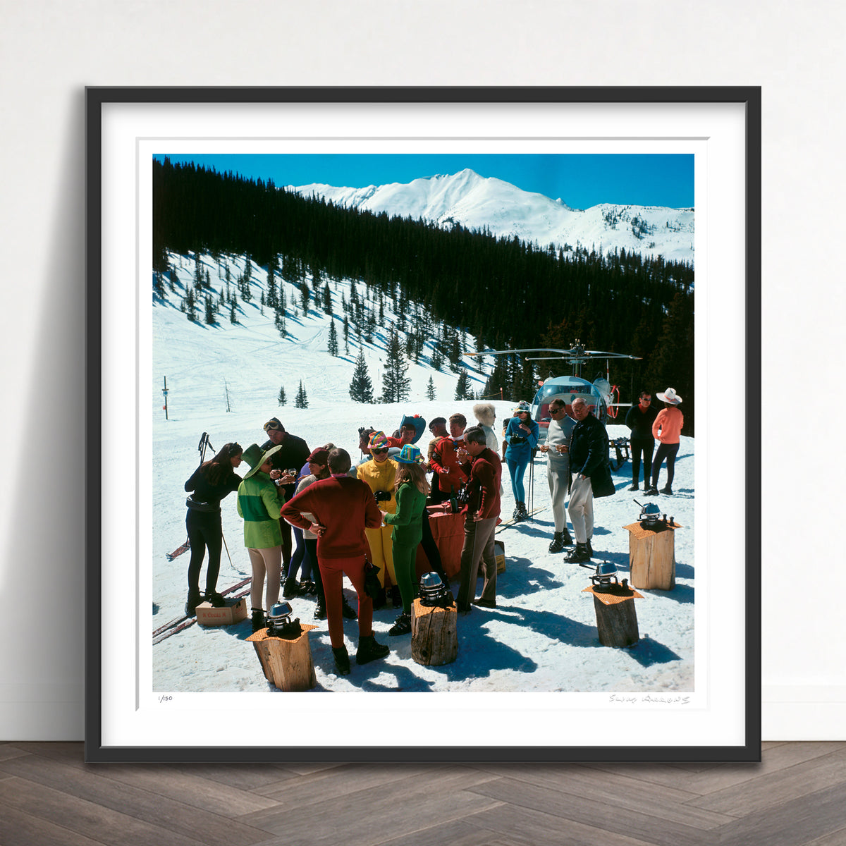Slim Aarons Limited Edition Estate Stamped snowmass picnic limited edition 2668255 Framed