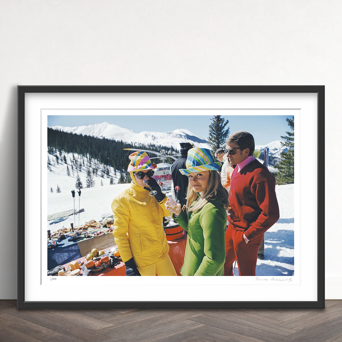 Slim Aarons Limited Edition Estate Stamped snowmass village limited edition 670809335 Framed
