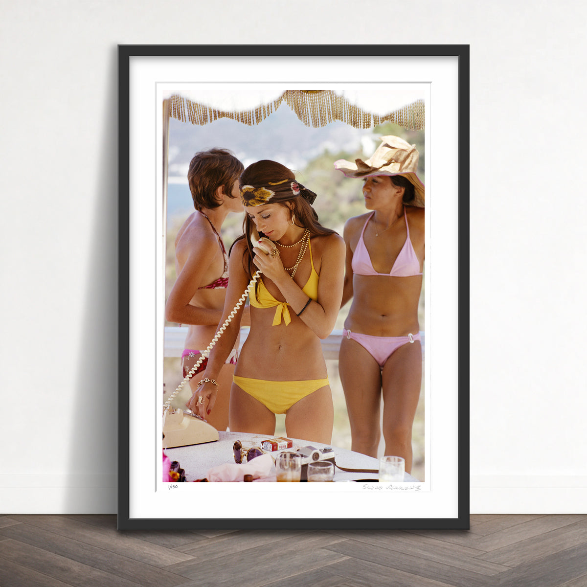 Slim Aarons Limited Edition Estate Stamped social call limited edition 605352845 Framed