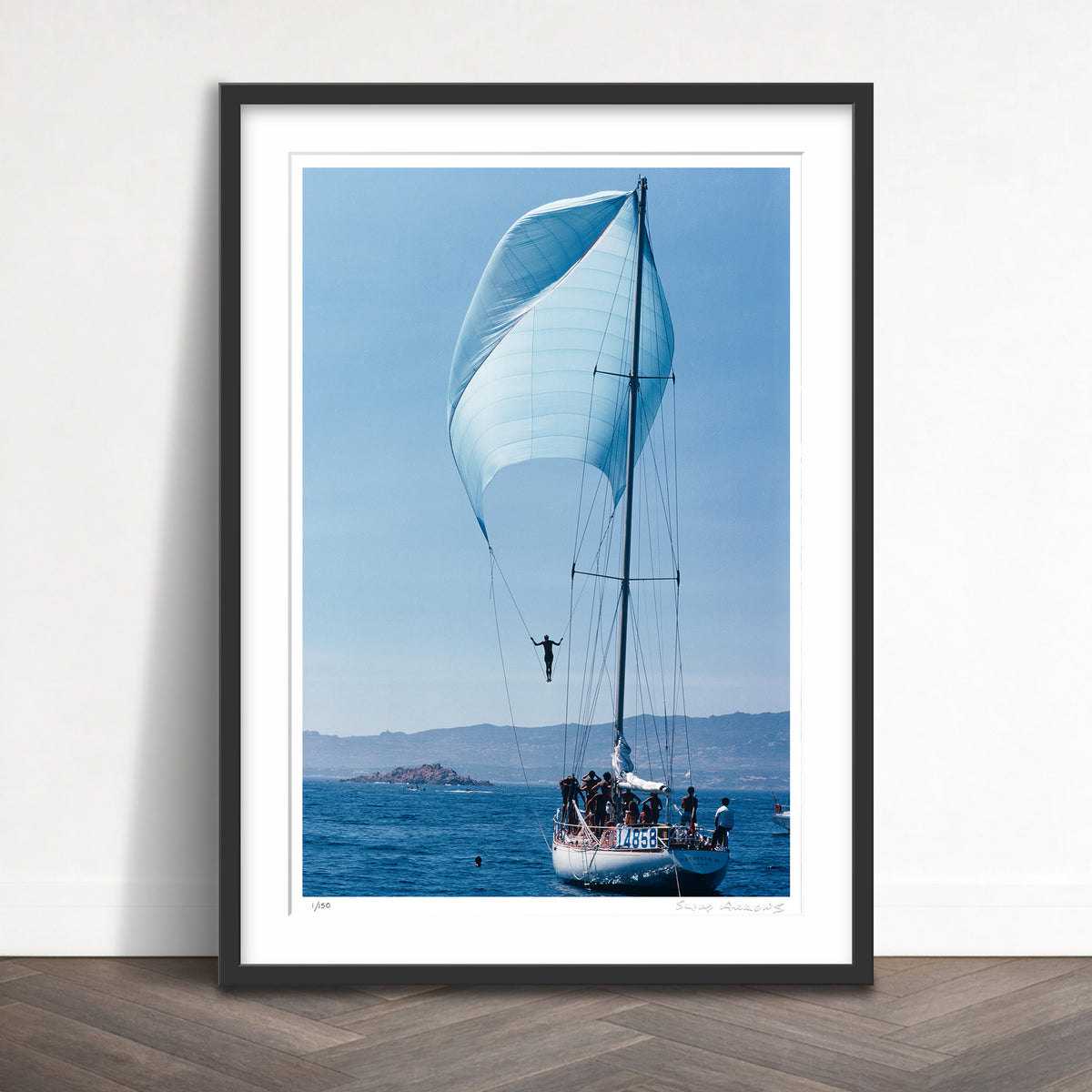 Slim Aarons Limited Edition Estate Stamped spinnaker sailing 56475763 limited edition 56475763 Framed
