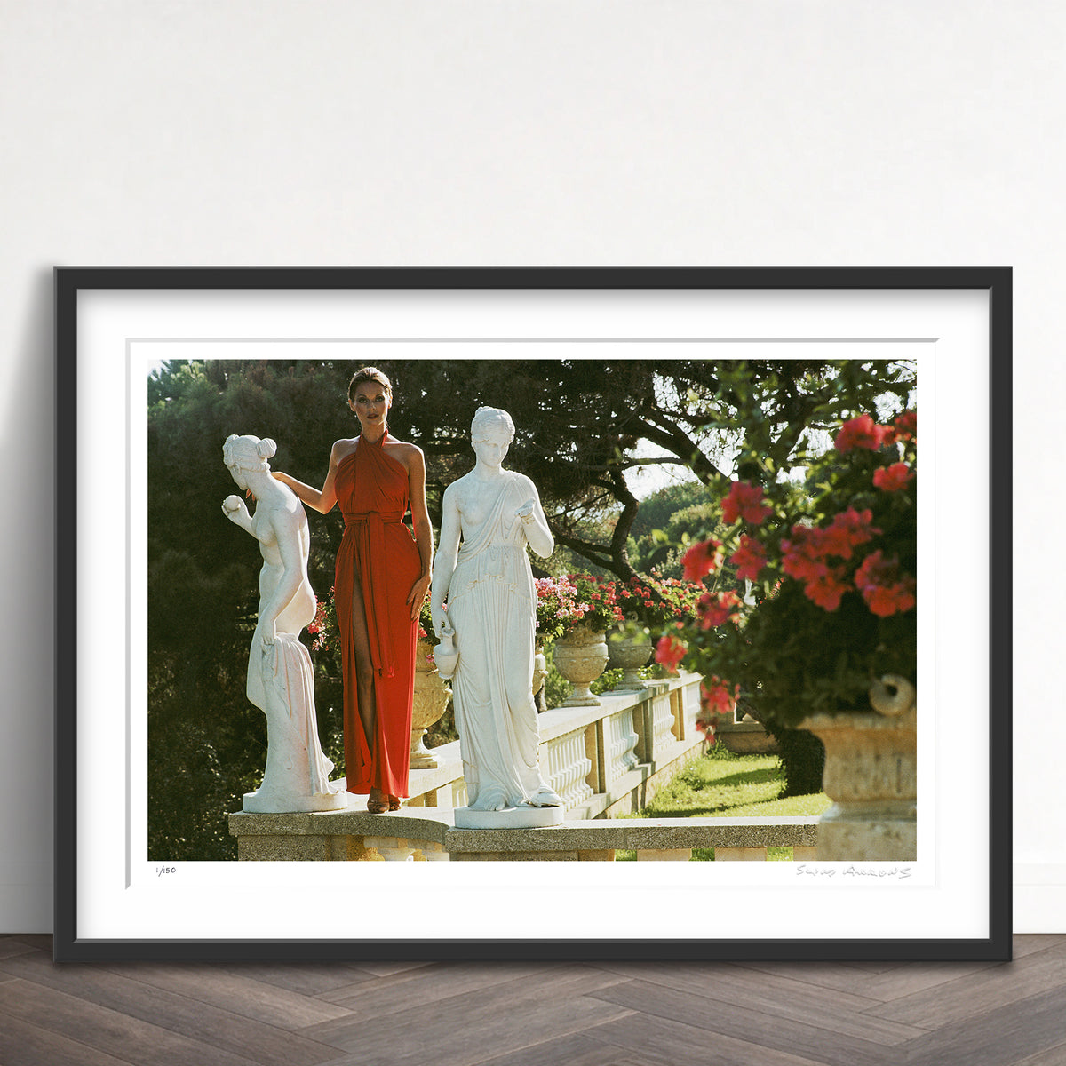 Slim Aarons Limited Edition Estate Stamped st tropez garden limited edition 84941412 Framed