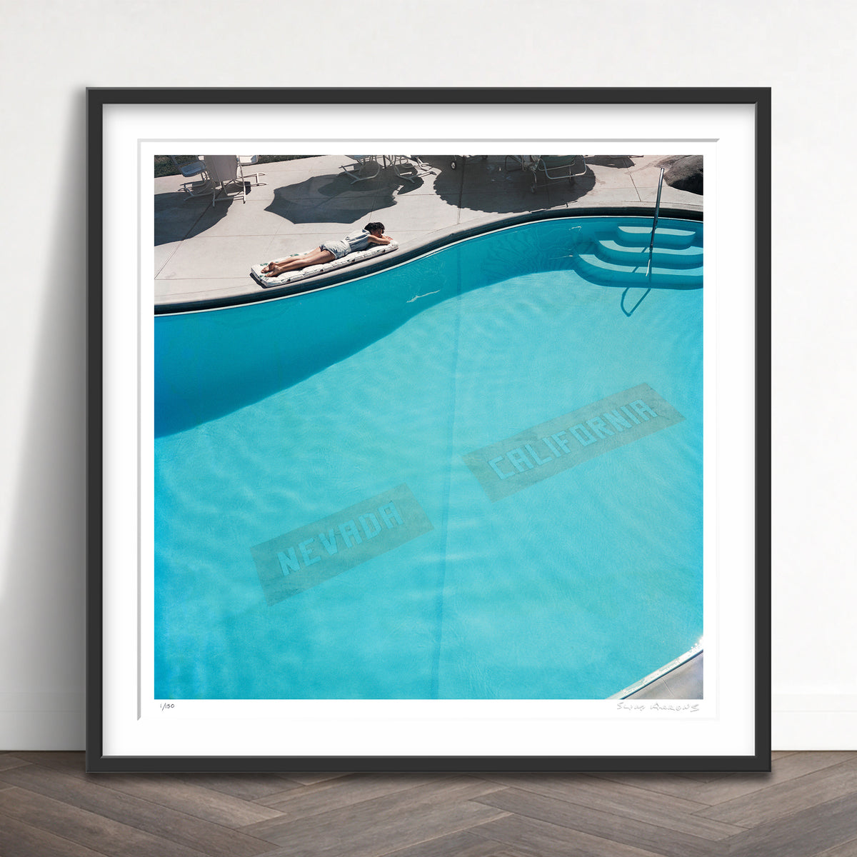 Slim Aarons Limited Edition Estate Stamped state line limited edition 605351893 Framed